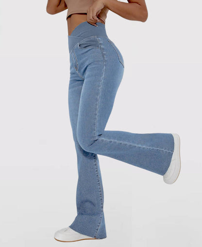 -50% OFF【XS-4XL】Traperice visokog struka, uskog kroja i zvonastog kroja koje podižu bokove