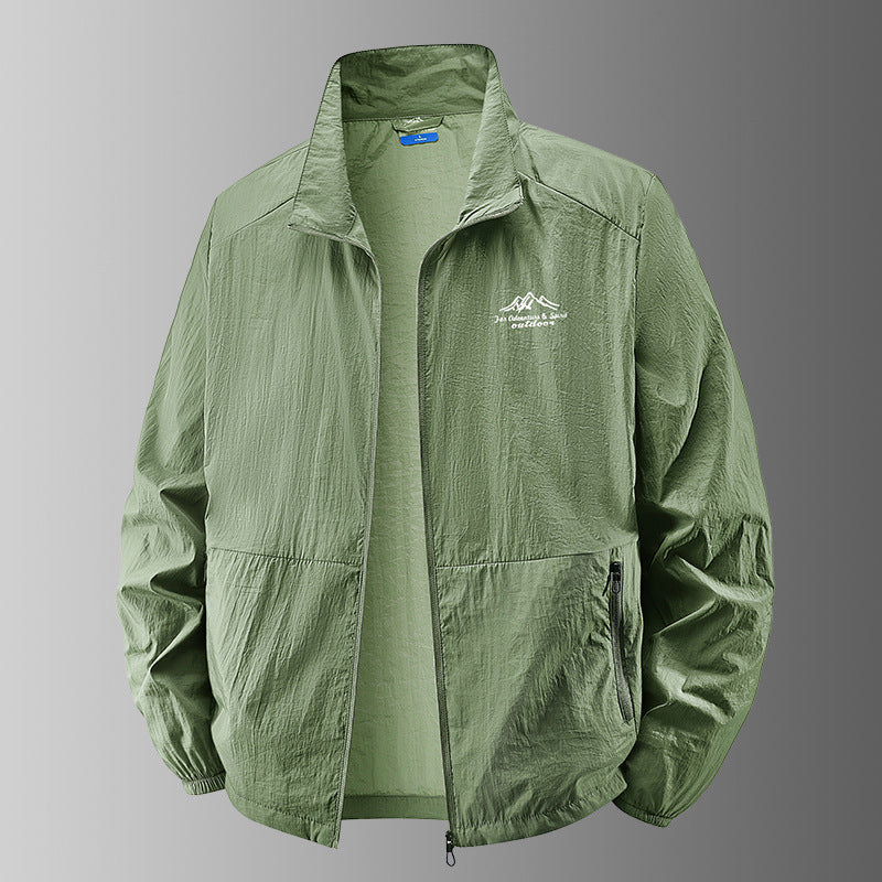 🔥【M-8XL】☀️Chaqueta ligera hombre, cuello alto, anti-viento y UV, ideal para viajes.Nuevos productos -49%