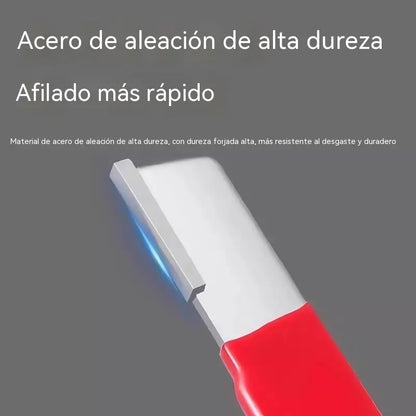 【Compra 1 y llévate 1 gratis】【2 pieza】Afilador de cuchillos portátil y rápido para tijeras de jardín, cuchillos de cocina y raspadores.