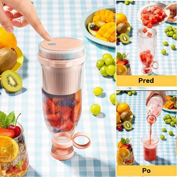 ✨🍎Prijenosni sokovnik - Ponesite ga sa sobom bilo gdje i uživajte u svježim, zdravim sokovima od voća i povrća bilo kada.