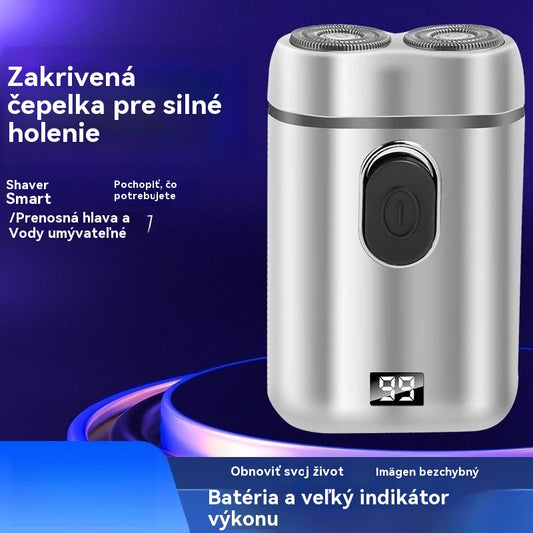 🧡Mini prenosný elektrický holiaci strojček s magnetickými vodotesnými dvojitými čepeľami