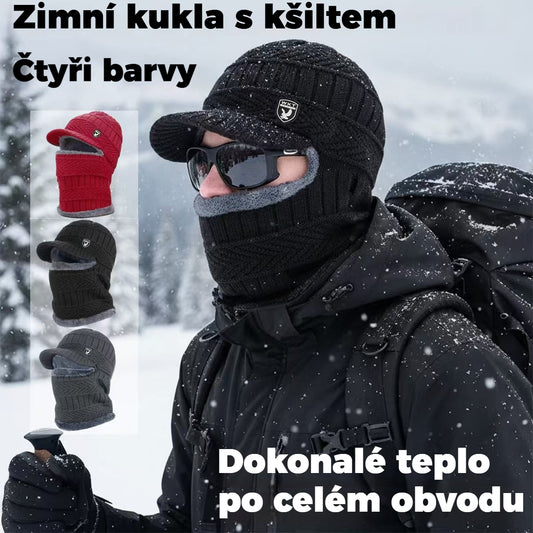 🎉Hotový prodej🎉: Jednodílná vlněná čepice, větruodolná a teplá, ideální pro outdoorové aktivity!