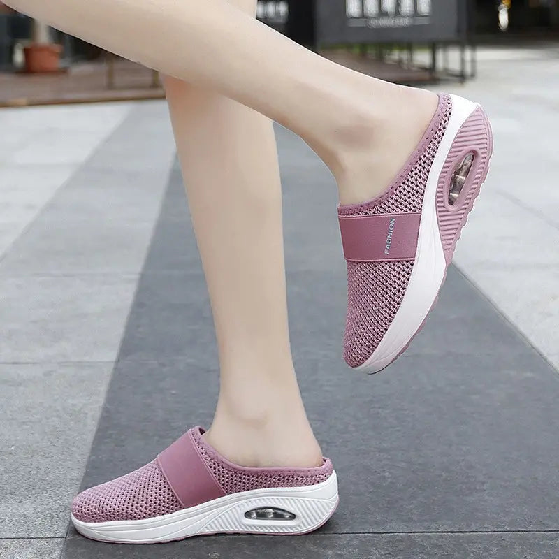 【Nuevo producto a precio reducido】【35-43】Zapatillas 2026 de malla hueca con amortiguación de aire y alta elasticidad para caminar sin cansar