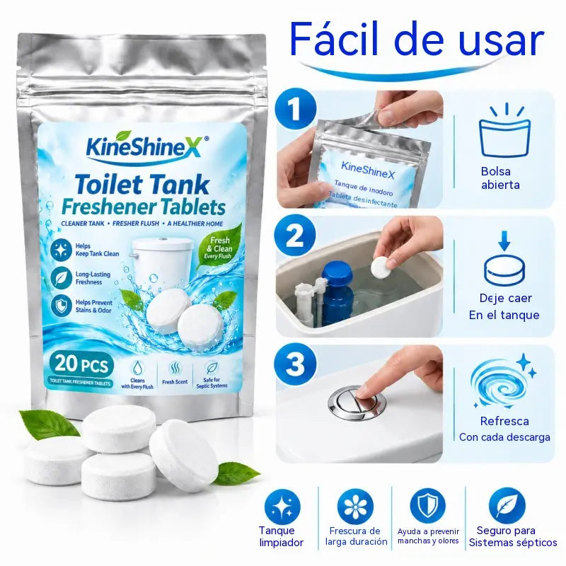 【Compra 1 y llévate otro gratis】2 paquetes🚽Pastillas para limpiar y eliminar olores del tanque del inodoro