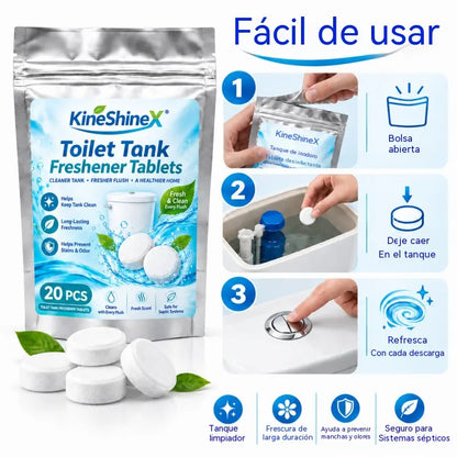 【Compra 1 y llévate otro gratis】2 paquetes🚽Pastillas para limpiar y eliminar olores del tanque del inodoro