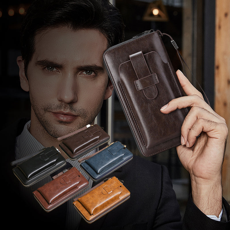 💼 Ručne vyrobená pánska peňaženka 2025 – multifunkčný model z prírodnej premiovej kože