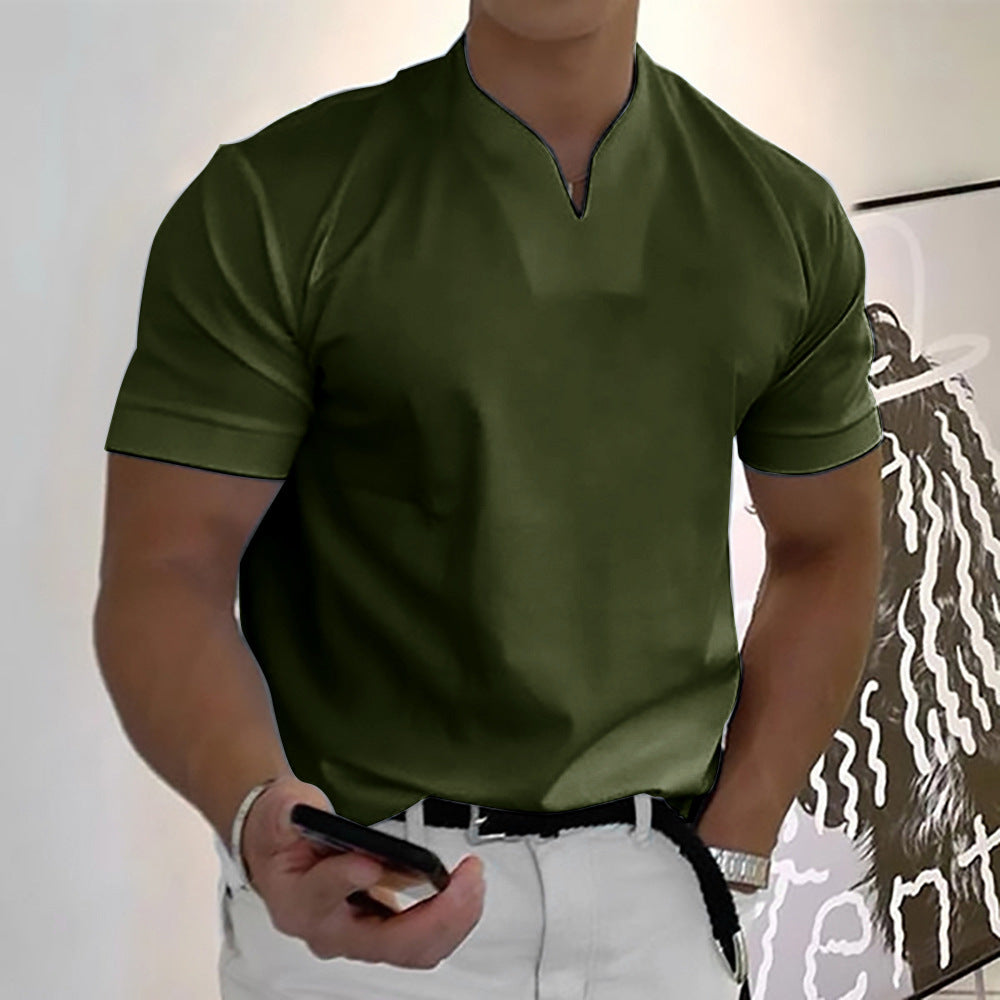 👔【S-5XL】Pánske letné elastické bavlnené tričko s krátkym rukávom 2025