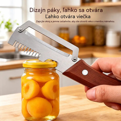 🔥Kúp 1, druhý dostaneš zadarmo (2 kusy)🧅🔪 Viacúčelová kuchynská škrabka 4 v 1: šúp a krájaj zeleninu, porcuj mäso a otváraj fľaše! 🔥