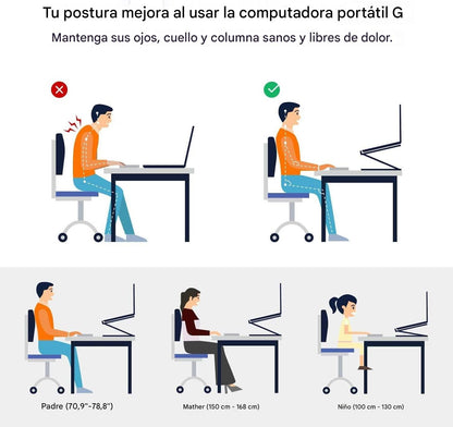 💻【Oferta de fin de verano】Soporte giratorio para portátil de aleación de aluminio