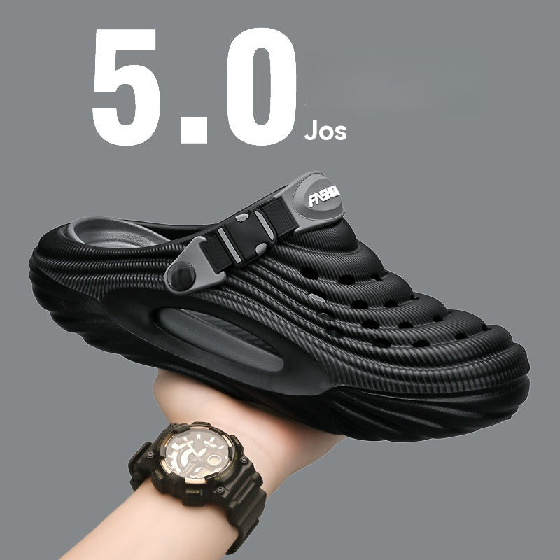 🏖️👟 Pantuflas de verano para hombre, Tallas 36-45. Suela Suave y Transpirable, Tira Trasera Abatible (Doble Uso)