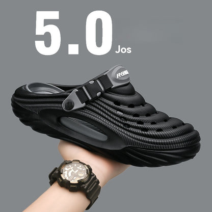 🏖️👟 Pantuflas de verano para hombre, Tallas 36-45. Suela Suave y Transpirable, Tira Trasera Abatible (Doble Uso)