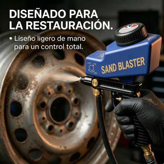 🔫✨ Pistola de chorro de arena portátil con alimentación por gravedad – para óxido, grabado y desbarbado