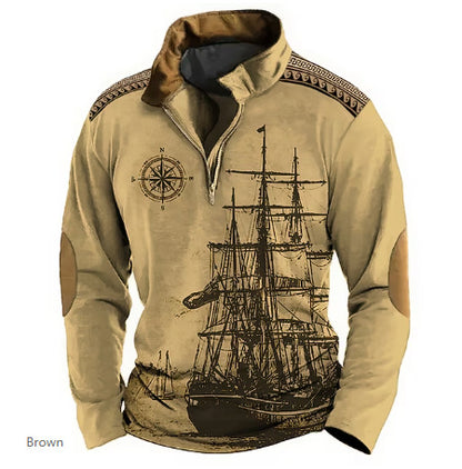 【XS-5XL】🔥Oferta por tiempo limitado: 38% de descuento🔥 Polo de velero de cuello alto para hombre, nuevo estilo, suave y cómodo