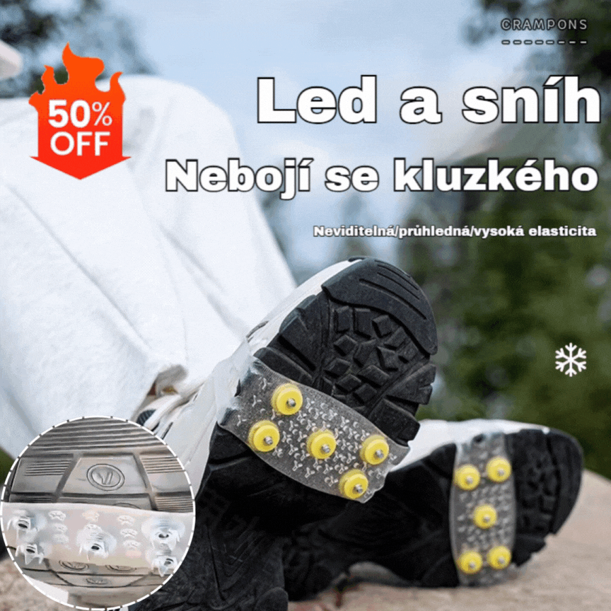 👴🚶🏔️Kupte 1 a dostanete 1 zdarma🔥Neviditelné 5zubé protiskluzové návleky na mačky, průhledné venkovní návleky na sněhovou turistiku, horolezectví, horolezectví, zimní ledový povrch, nezbytný pro seniory.