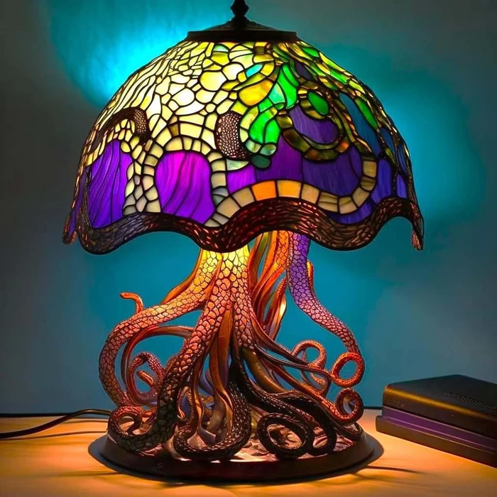 49% ZĽAVA 🔥 Farebná živicová stolová lampa 🍄 Séria rastlín v tvare huby