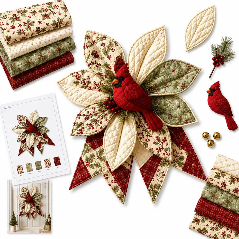 🎇🎄Kit de costura para colgar en la puerta con diseño navideño acolchado (7 diseños)