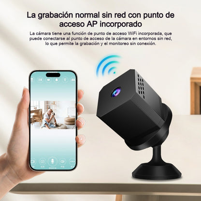 🏠【Descuento instantáneo -49%】📹 Cámara inteligente HD cuadrada compacta con capacidad de monitoreo remoto WiFi