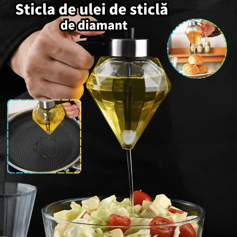 🐝【Оферта за ограничено време】🍯🧉Диспенсър за меден сироп от стъкло с ромбовиден мотив, съд, устойчив на прокапване, със стойка, идеален за мед, кленов сироп и зехтин, стилен аксесоар за кухня и кафене.