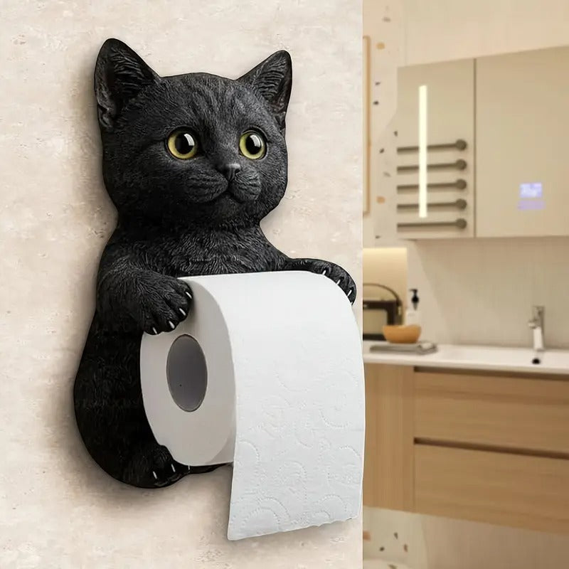 🐱 Adorable portarrollos de papel higiénico con diseño de gato