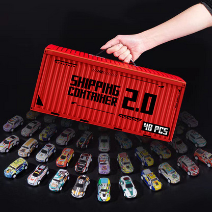 🎅Vruća prodaja – 50% popusta🎁 48 mini automobila sa sklopivim ruksacima i ugrađenim garažama