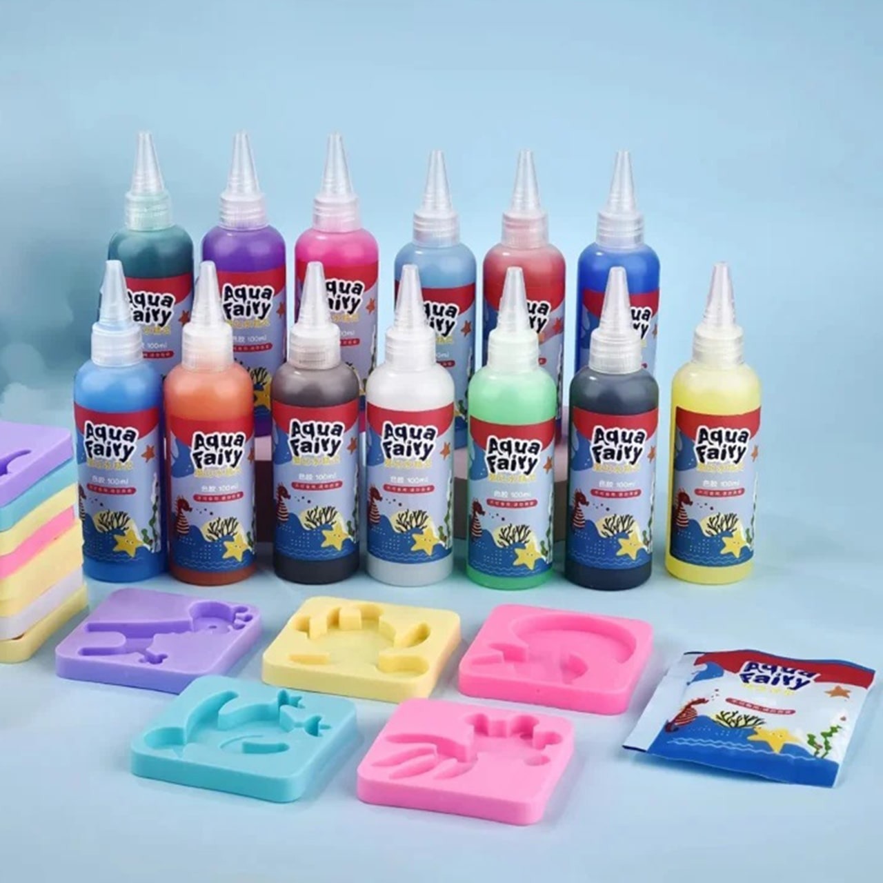 🎨 【Ограничена оферта -50%】 Детски креативен комплект играчки 【6 цвята + 8 форми】