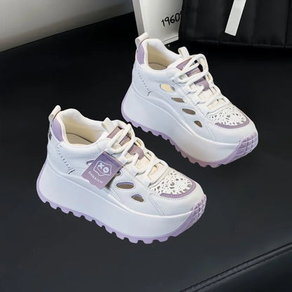 👟 Zapatos de verano diarios con diseño perforado transpirable y suela gruesa - con estilo, transpirables y súper cómodos.