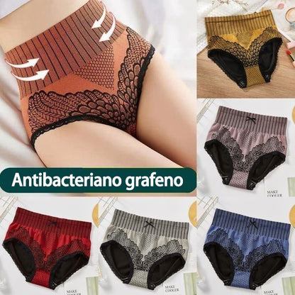 🔥50% de descuento el último día🔥🔥【7piezas】🦋[40-85kg]Bragas con control de barriga de cintura alta para mujer