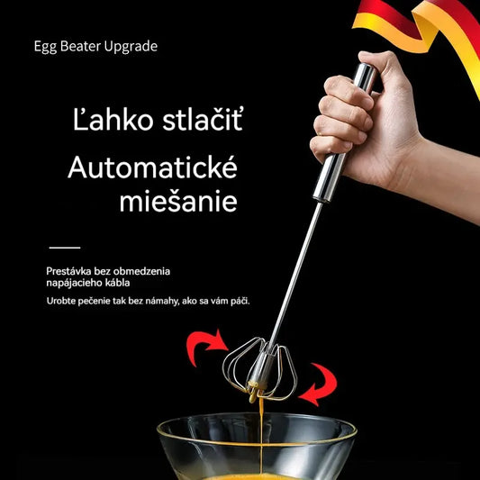 22 € [2-dielna sada] Poloautomatický šľahač vajec z nehrdzavejúcej ocele