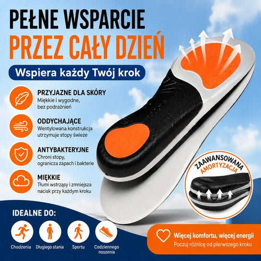 🔥【Kup 1, drugi otrzymasz gratis】👣【35–46】⚡ Ortopedyczne wkładki sportowe ze wsparciem łuku stopy – pełna amortyzacja i maksymalny komfort