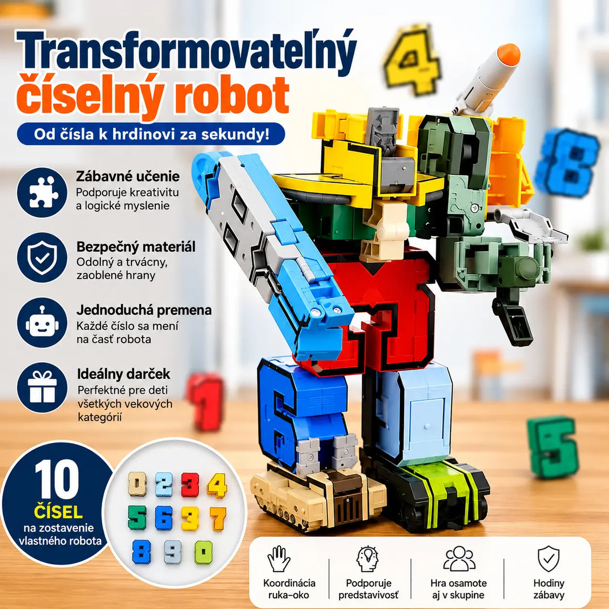 🔥🤖【Najpredávanejší produkt】🧒Digitálny robot, ktorý sa mení na iný tvar – hračka pre deti