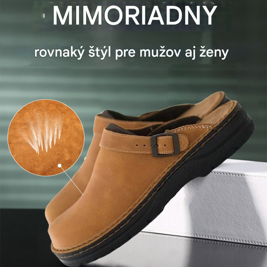 ✨【Časovo obmedzená zľava 50%】[39-48] 😎 Pohodlné unisex kožené šľapky s mäkkou podrážkou na celodenné nosenie