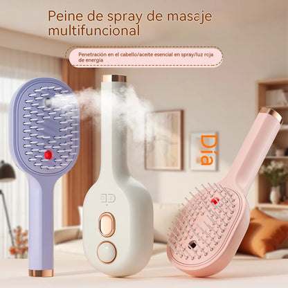 💖💨Un peine con función de pulverización de un solo botón para evitar eficazmente que el cabello se enrede.