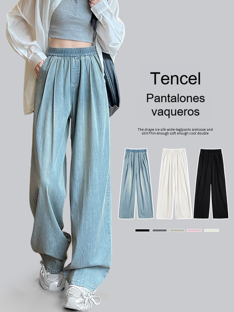 💖 Vaqueros Anchos de Tencel · Verano 2026 ☀️ Estilo Relajado, Tiro Alto y Silueta Estilizada ✨ ¡Efecto Adelgazante! 👖