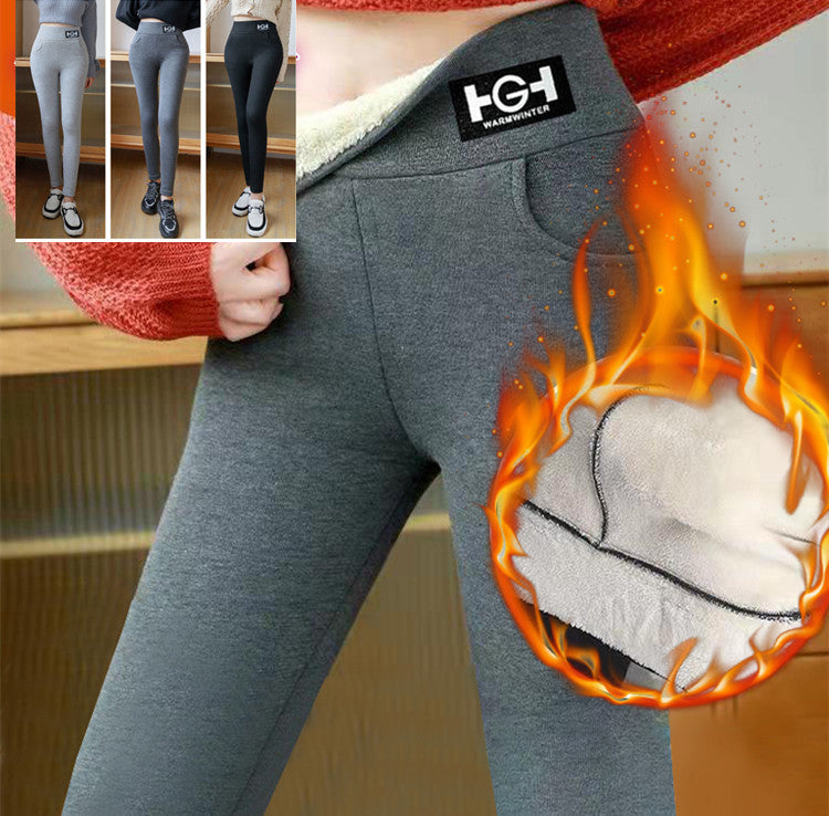 🔥🔥2024 jesenné a zimné kašmírové teplé legíny s vysokým pásom 3773302