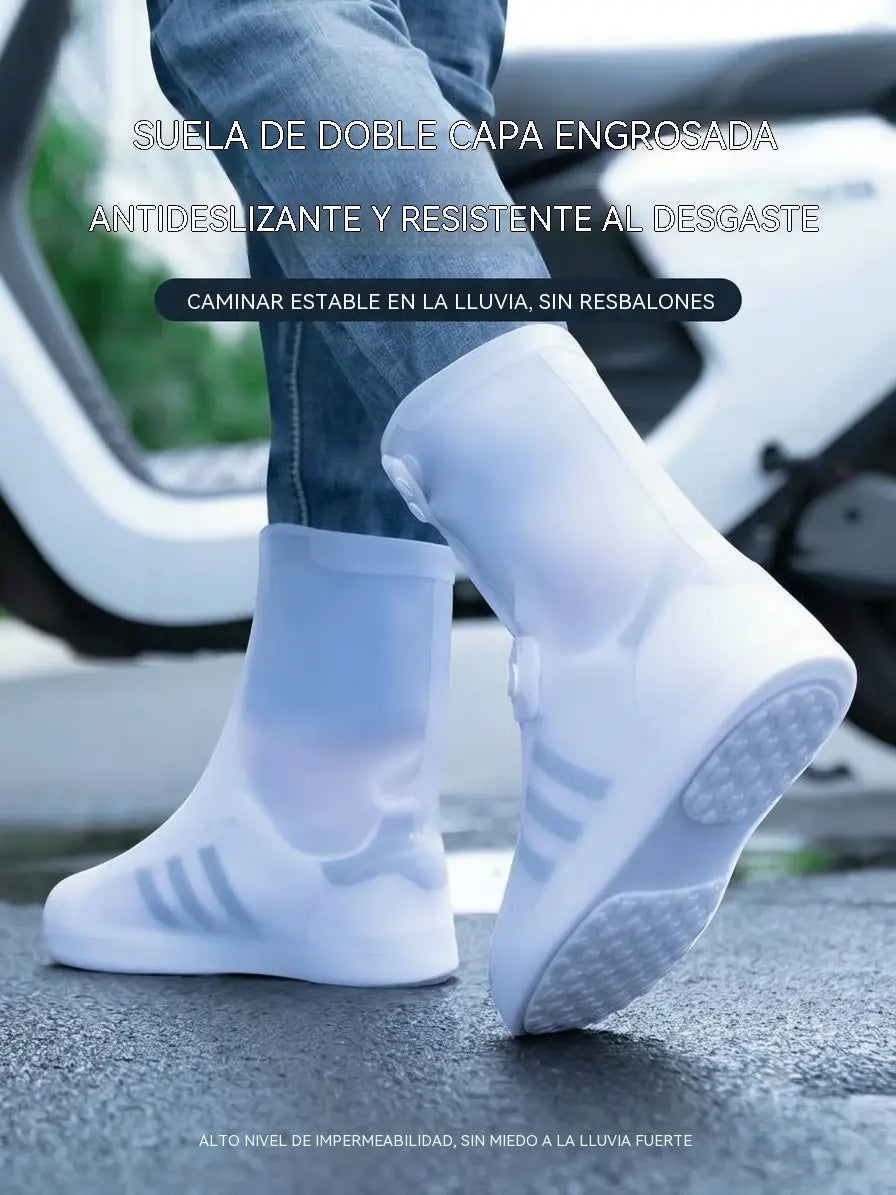 ¡Adiós a las zapatillas mojadas! Fundas impermeables y duraderas para zapatos: diseño antideslizante, plegables para guardarlas fácilmente en tu bolso 🌧️