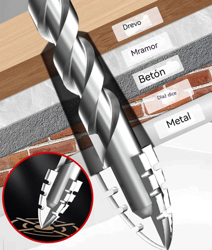 🥇Super tvrdá pílovitá rezná hrana, 7. generácia excentrického vrtáka z volfrámovej ocele 【3+4+5+6+8+10+12+14+16 mm】