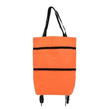 1 unidad por 27 euros [Producto más vendido] 🛒♻️ Bolsa de compras plegable 2 en 1 / mochila, bolsa de compras ligera / carrito