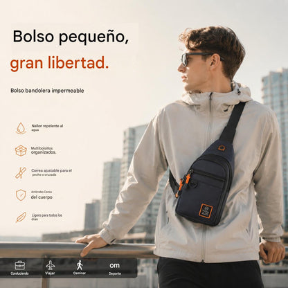 【Compra 1 y llévate otro gratis】2 artículos por 32 €🎒 ✨ Bolso bandolera multibolsillos resistente al agua: almacenamiento organizado, correa ajustable, puerto para auriculares.