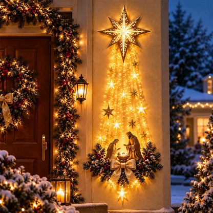 ✨🕯️ Belén Luminoso de Pared | Escena de Nacimiento con Luces LED | Decoración Navideña para el Hogar 🏠