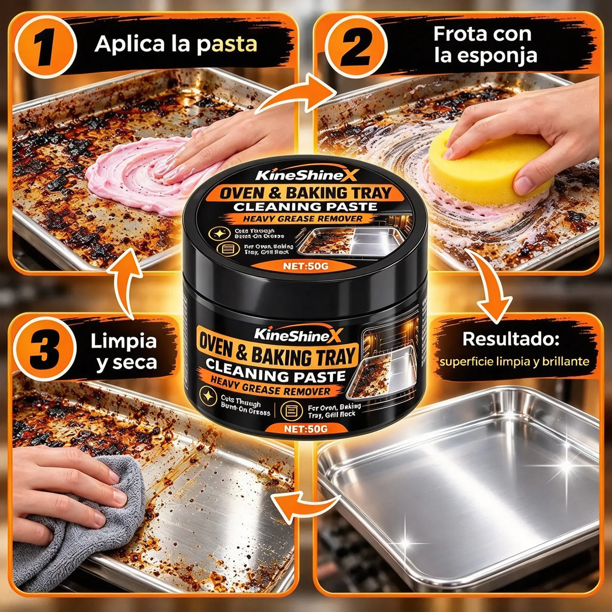 🔥Compra 1, llévate otro gratis 🧽Pasta de limpieza de alta resistencia para eliminar grasa