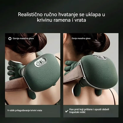 💆‍♀️Nova, unaprijeđena verzija prijenosnog masažera za vrat i ramena, s punjivom baterijom velikog kapaciteta