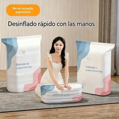 -50%🧳 Pack de 5【Compra 3 y Llévate 2 GRATIS】Bolsas de Almacenaje al Vacío para Ropa, Sin Bomba