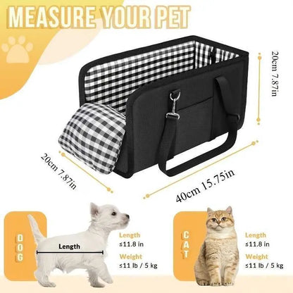 🐶¡Disfruta ahora de un 50% de descuento! 🎁Elevador de asiento portátil para perros para el coche, incluye cinturón de seguridad y transportín acolchado para mascotas.
