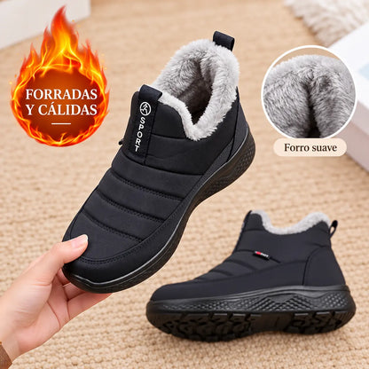 【35-41】Nuevas botas de invierno para mujer: botas de nieve casuales, aislantes, gruesas y cálidas para mamás.