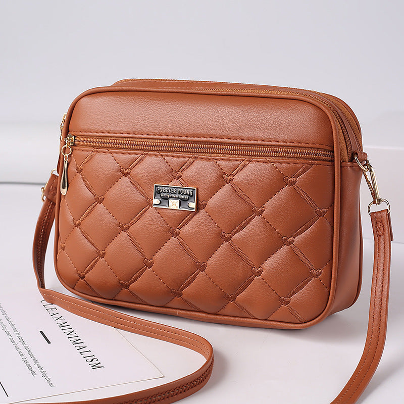 Módní velkokapacitní taška přes rameno z měkké kůže