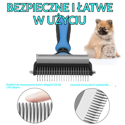 🐾 Profesjonalne narzędzie do usuwania martwego włosa dla psów i kotów: łagodne, skuteczne i dom wolny od włosów ✨💖