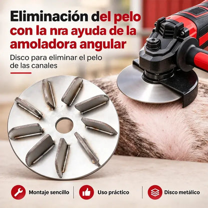 🔧Oferta limitada: -30%🪚 Disco Desplumador de Acero Inoxidable para Amoladora | Disco Quitapelos para Limpieza y Procesado de Carne de Cerdo, Oveja y Ternera