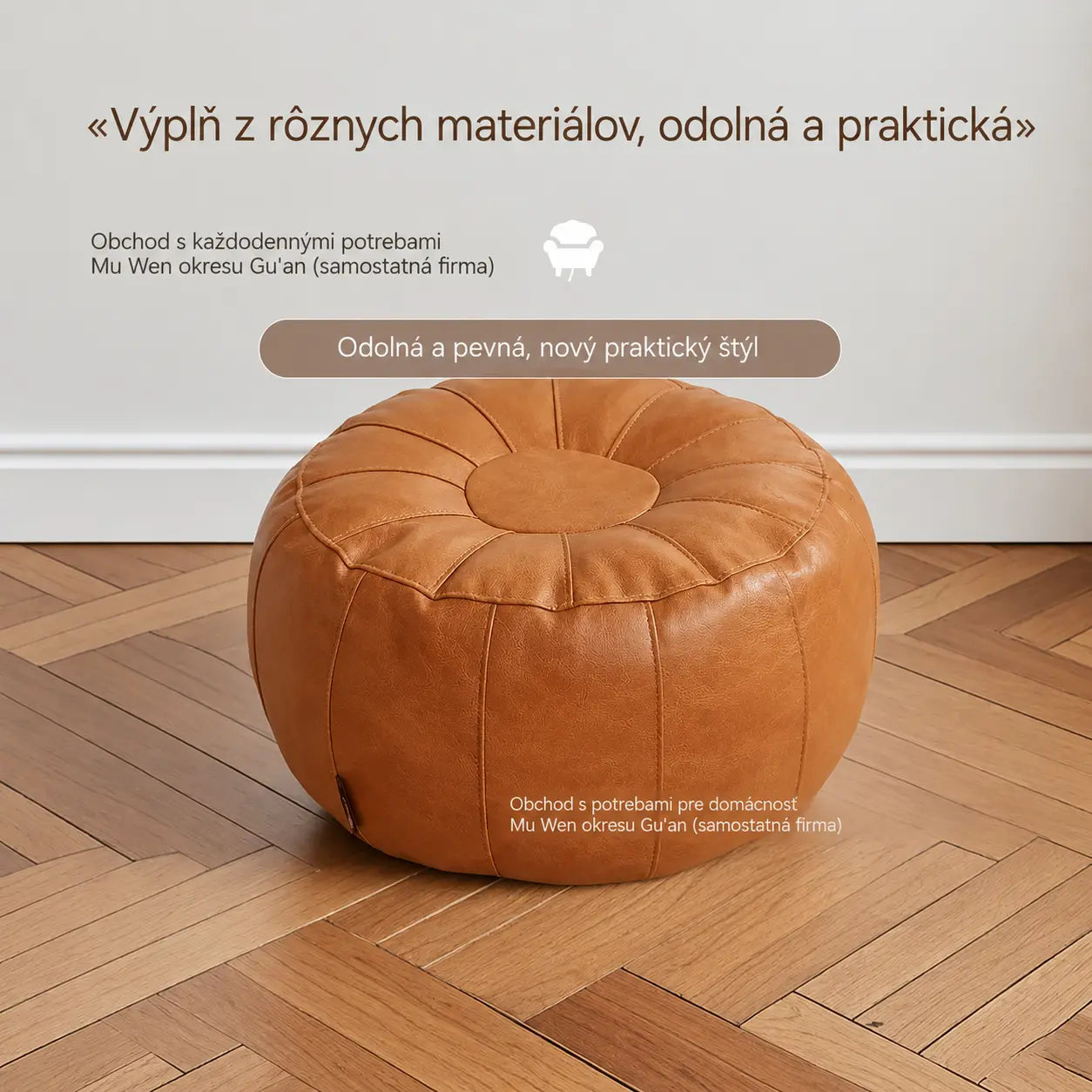 🛋️Používaný úložný taburet – Vodoodolný syntetický materiál; šetrí miesto a ľahko sa prenáša. Zľava 50 %! ✨