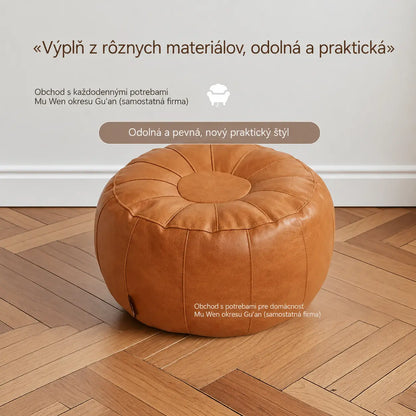 🛋️Používaný úložný taburet – Vodoodolný syntetický materiál; šetrí miesto a ľahko sa prenáša. Zľava 50 %! ✨