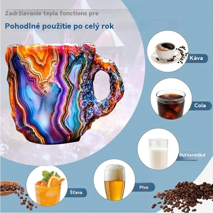 ✅ Platba pri doručení【Zdravie + Spojenie s prírodou】 Krištáľový minerálny hrnček na kávu